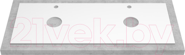 Изображение товара Тумба под умывальник ЗОВ Дион 120 / D120LHO0M9003GKV5-KP13W (белый глянец/дуб)