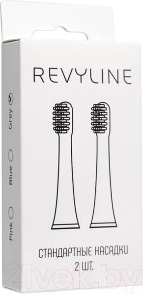 Изображение товара Набор насадок для зубной щетки Revyline RL 050 / 6590 (2шт, серый)