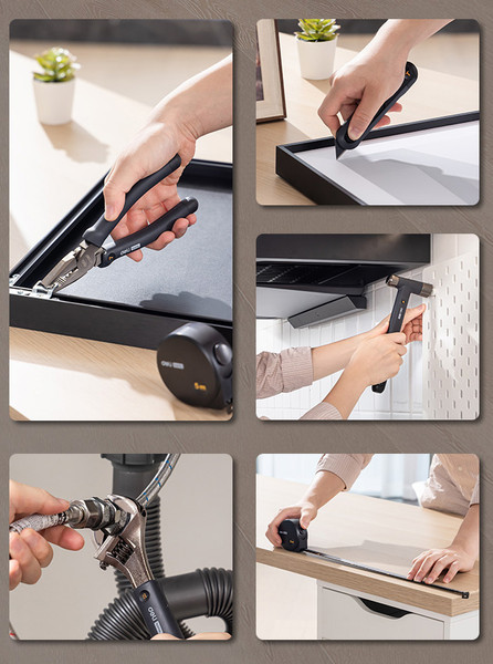 Изображение товара Универсальный набор инструментов Deli HS Home HT0008 (8пр, черный)