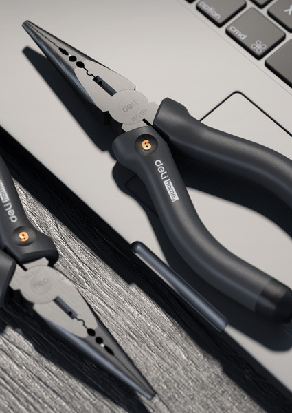 Изображение товара Универсальный набор инструментов Deli HS Home HT0008 (8пр, черный)