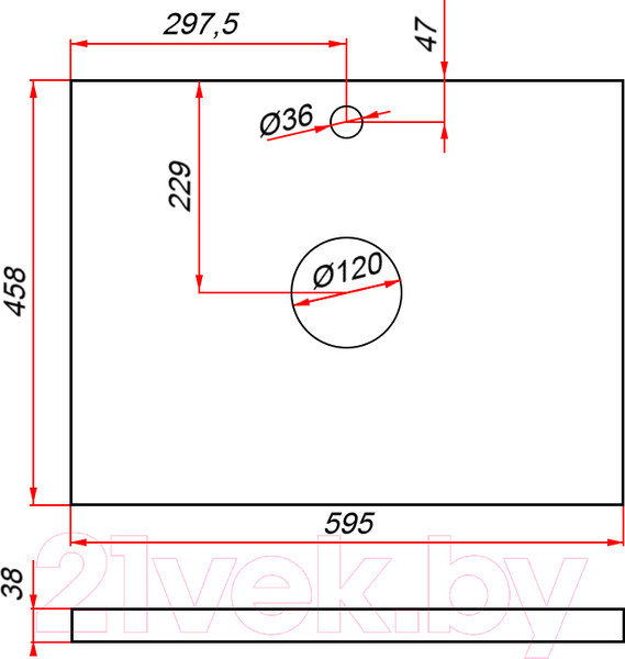 Изображение товара Тумба под умывальник ЗОВ Дион 60 / D60LAFM7015MKV5-HPL38T (туя/графит матовый)
