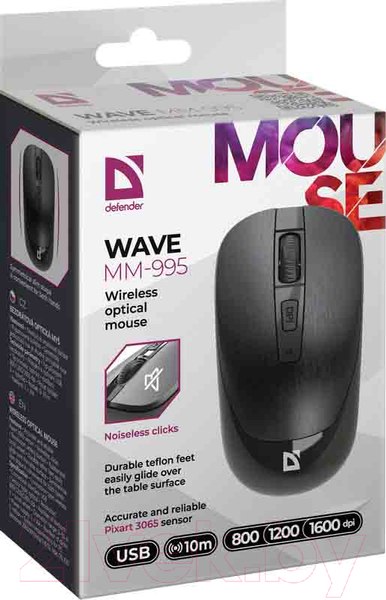 Изображение товара Мышь Defender Wave MM-995 / 52995 (черный)
