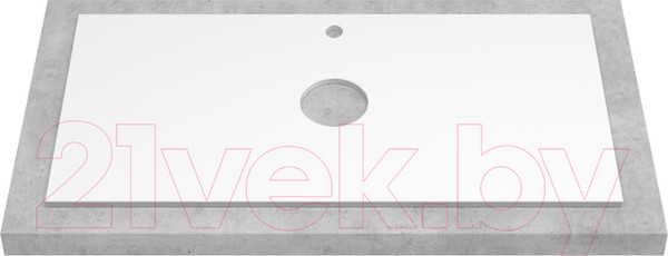 Изображение товара Тумба под умывальник ЗОВ Лира 80 / L80MW0MAGVA-KP13W (белый/адриатик)