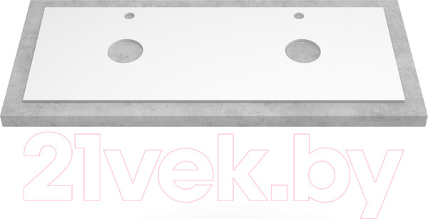 Изображение товара Тумба под умывальник ЗОВ Лира 120 / L120MW0MAGVA-KP13W (белый/адриатик)