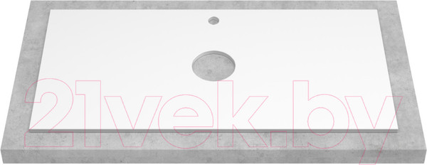 Изображение товара Тумба под умывальник ЗОВ Лира 90 / L90MW0MWGVG-KP13W (белый/белый глянец)