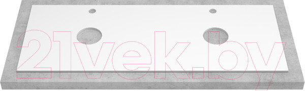 Изображение товара Тумба под умывальник ЗОВ Кито 120 / K120LW0MWMC-KP13W (белый/белый матовый)