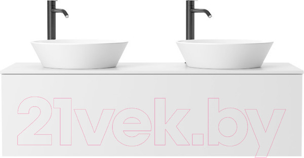 Изображение товара Тумба под умывальник ЗОВ Кито 120 / K120LW0MWMC-KP13W (белый/белый матовый)