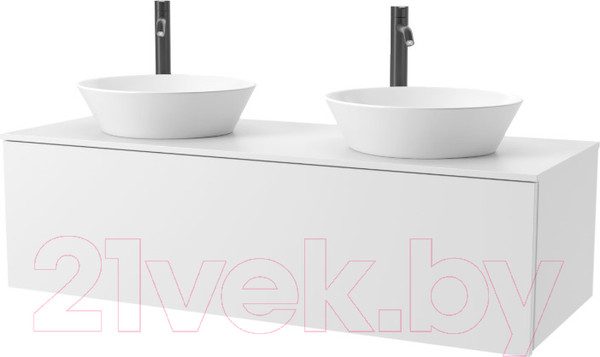 Изображение товара Тумба под умывальник ЗОВ Кито 120 / K120LW0MWMC-KP13W (белый/белый матовый)