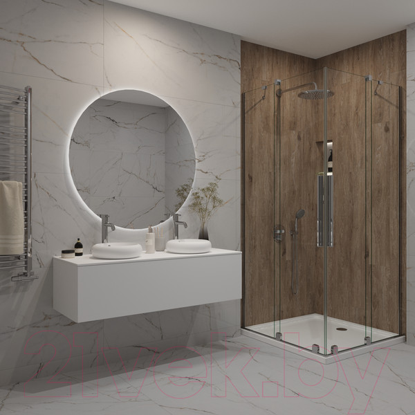 Изображение товара Тумба под умывальник ЗОВ Кито 120 / K120LW0MWMC-KP13W (белый/белый матовый)