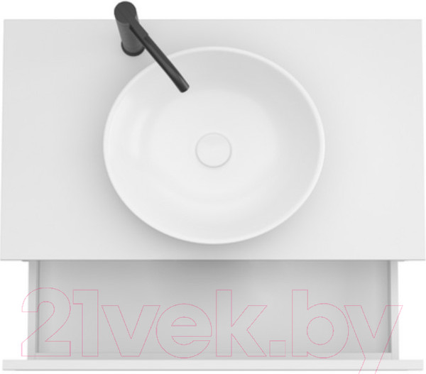 Изображение товара Тумба под умывальник ЗОВ Кито 60 / K60LA0MWMC-KP13W (аттик/белый матовый)