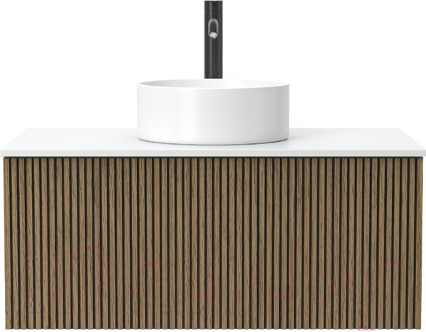 Изображение товара Тумба под умывальник ЗОВ Кито 60 / K60LW0MRMC-KP13W (белый/тростник)