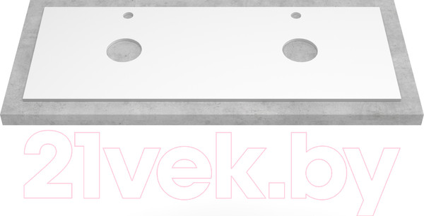 Изображение товара Тумба под умывальник ЗОВ Кито 120 / K120LW0MRMC-KP13W (белый/тростник)