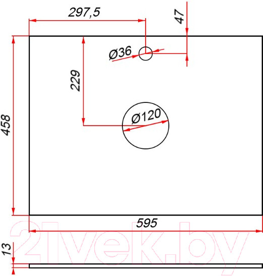 Изображение товара Тумба под умывальник ЗОВ Кито-2 60 / 2K60LW0MWMC-KP13W (белый матовый)