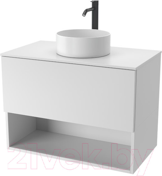 Изображение товара Тумба под умывальник ЗОВ Кито-2 60 / 2K60LW0MWMC-KP13W (белый матовый)