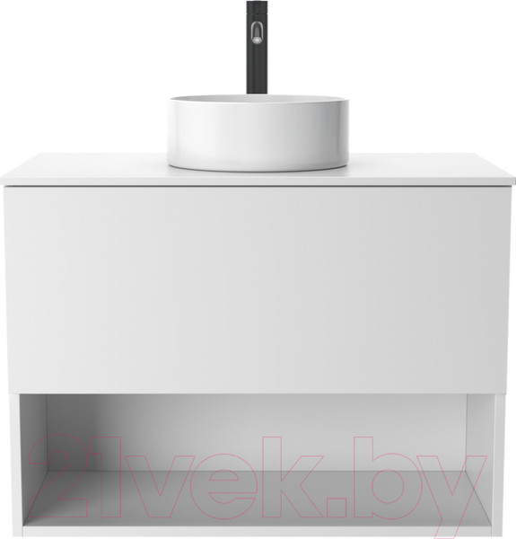 Изображение товара Тумба под умывальник ЗОВ Кито-2 80 / 2K80LW0MWMC-KP13W (белый матовый)