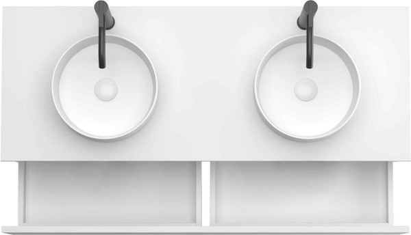 Изображение товара Тумба под умывальник ЗОВ Кито-2 120 / 2K120LW0MWMC-KP13W (белый матовый)