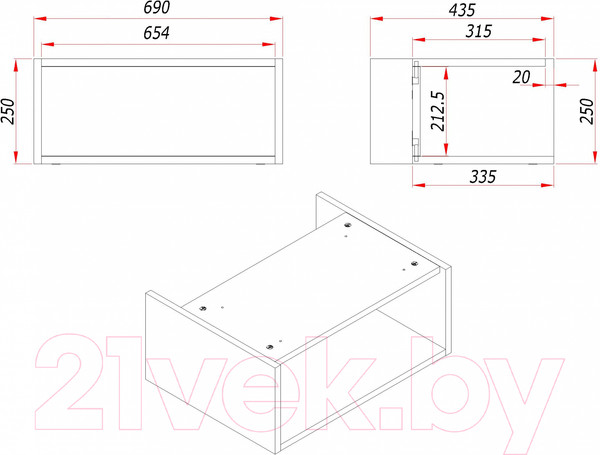 Изображение товара Тумба под умывальник ЗОВ Кито-2 70 / 2K70LA0MWMC-KP13W (аттик/белый матовый)