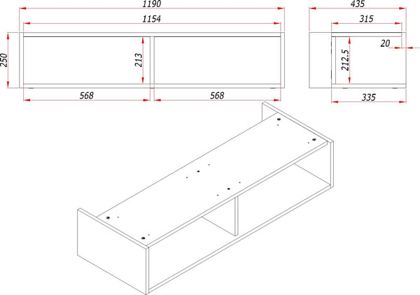 Изображение товара Тумба под умывальник ЗОВ Кито-2 120 / K120LW0MRMC-KP13W (белый/тростник)