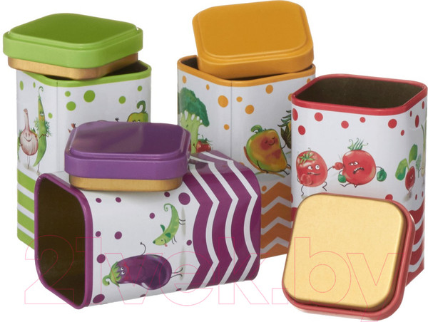 Изображение товара Набор емкостей для хранения Новый Аргумент Веселые овощи / П50x50h80v024-01458
