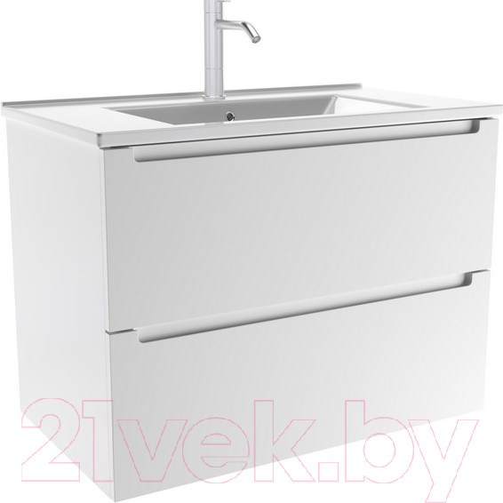 Изображение товара Тумба с умывальником ЗОВ Дион 70 / D70LWP0M9003MKV5-OL70 (белый матовый)