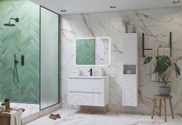 Изображение товара Тумба с умывальником ЗОВ Дион 70 / D70LWP0M9003MKV5-OL70 (белый матовый)