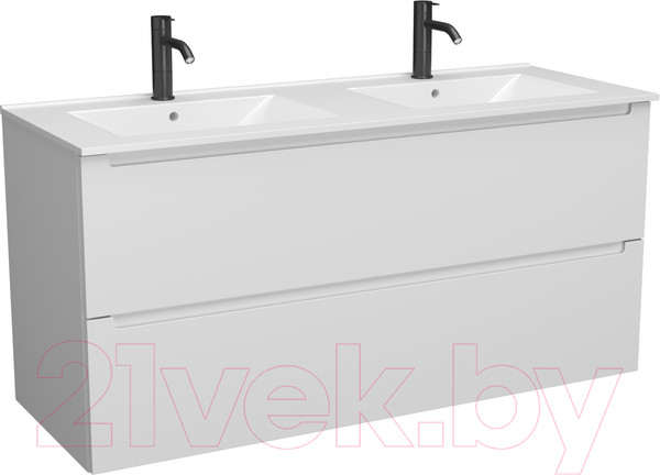 Изображение товара Тумба с умывальником ЗОВ Дион 120 / D120LWP0M9003MKV5-OL120 (белый матовый)