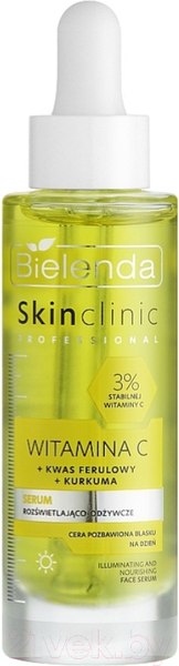 Изображение товара Сыворотка для лица Bielenda Skin Clinic Professional Witamina C Осветляющая и питательная (30мл)