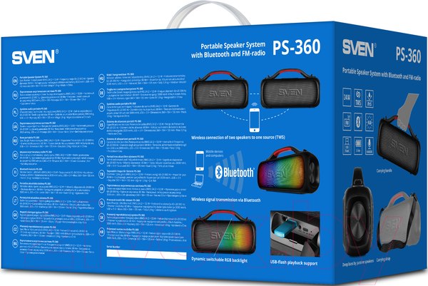 Изображение товара Портативная колонка Sven PS-360
