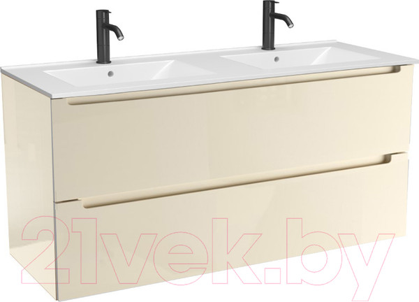 Изображение товара Тумба с умывальником ЗОВ Дион 120 / D120LWPFM1015GKV5-OL120 (бежевый глянец)