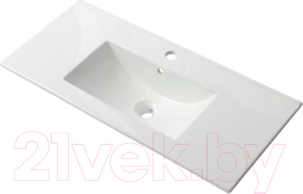 Изображение товара Тумба с умывальником ЗОВ Дион 90 / D90LAFM7015MKV5-OL90 (графит матовый)