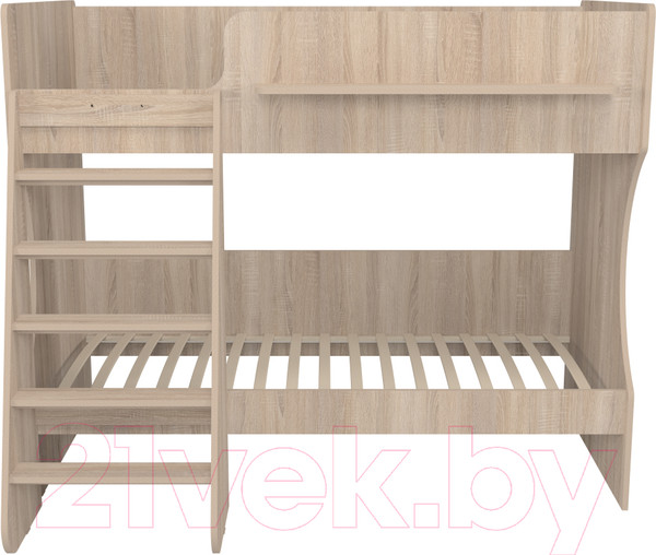 Изображение товара Двухъярусная кровать детская Можга Капризун 3 / Р434 (дуб сонома)