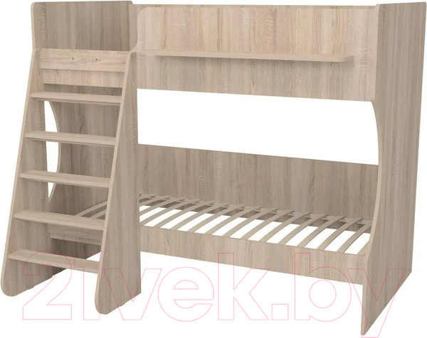 Изображение товара Двухъярусная кровать детская Можга Капризун 3 / Р434 (дуб сонома)