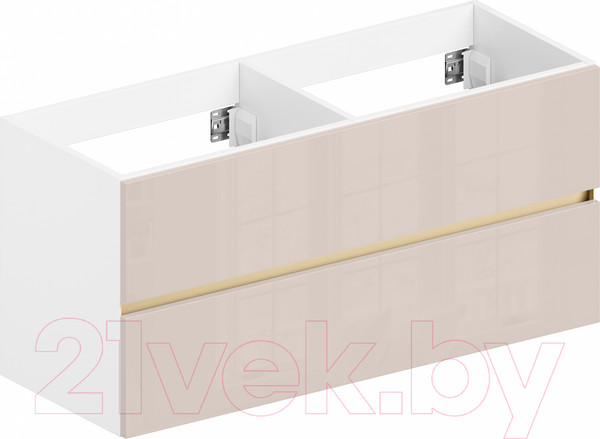 Изображение товара Тумба с умывальником ЗОВ Лира 120 / L120MW0MTGVG-OL120 (тальк)