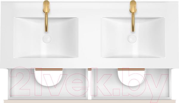 Изображение товара Тумба с умывальником ЗОВ Лира 120 / L120MW0MTGVG-OL120 (тальк)