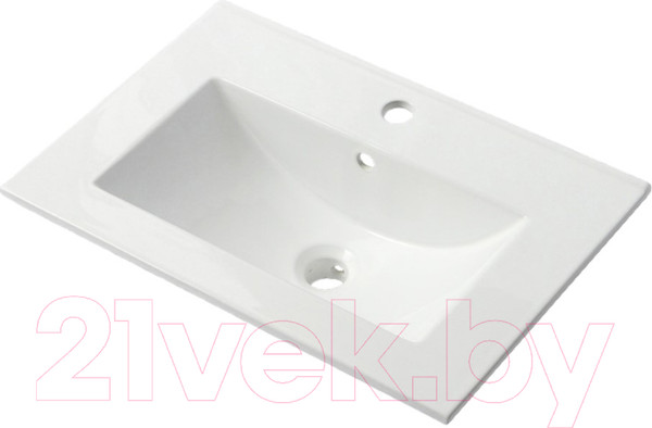 Изображение товара Тумба с умывальником ЗОВ Лира 70 / L70MW0MWGVG-OL70 (белый глянец)