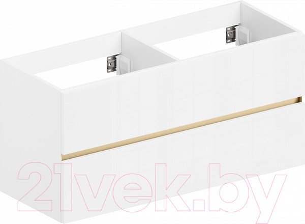Изображение товара Тумба с умывальником ЗОВ Лира 120 / L120MW0MWGVG-OL120 (белый глянец)
