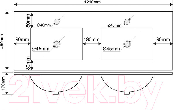 Изображение товара Тумба с умывальником ЗОВ Лира 120 / L120MW0MWGVG-OL120 (белый глянец)