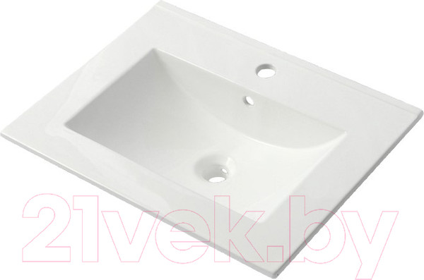 Изображение товара Тумба с умывальником ЗОВ Парма 60 / P60LWP0MHMC1A-OL60 (белый/галифакс)