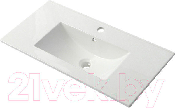 Изображение товара Тумба с умывальником ЗОВ Парма 80 / P80LC0MSMC1A-OL80 (сталь/каштан)