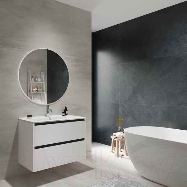 Изображение товара Тумба с умывальником ЗОВ Парма 70 / P70LWP0MWMC1B-OL70 (белый матовый)