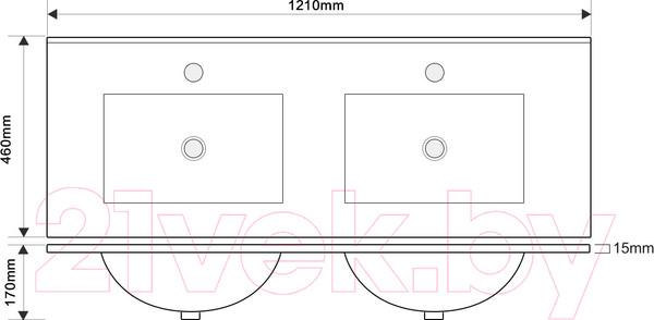 Изображение товара Тумба с умывальником ЗОВ Парма 120 / P120LWP0MWMC1B-OL120 (белый матовый)