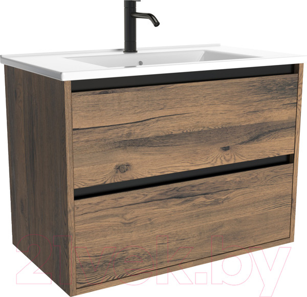 Изображение товара Тумба с умывальником ЗОВ Парма 60 / P60LA0MAMC1B-OL60 (аттик)