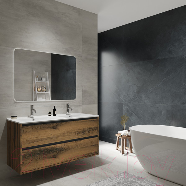 Изображение товара Тумба с умывальником ЗОВ Парма 120 / P120LA0MAMC1B-OL120 (аттик)