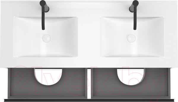 Изображение товара Тумба с умывальником ЗОВ Парма 120 / P120LA0MAMC1B-OL120 (аттик)