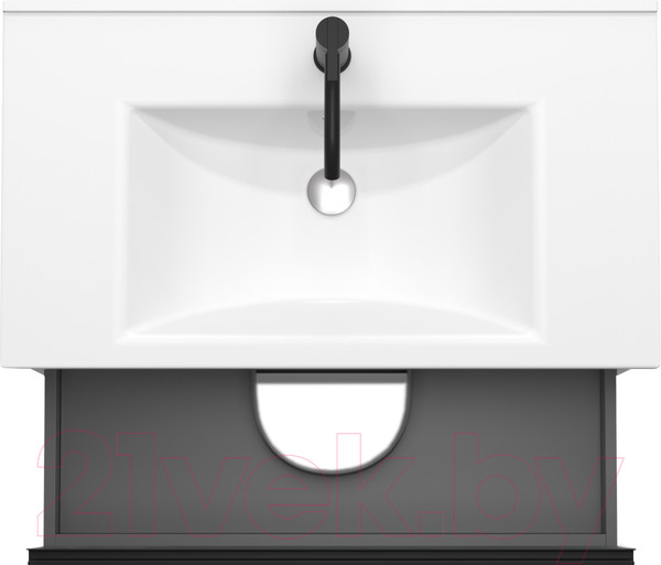 Изображение товара Тумба с умывальником ЗОВ Парма 100 / P100LAN0MAMC1B-OL100 (антрацит/аттик)