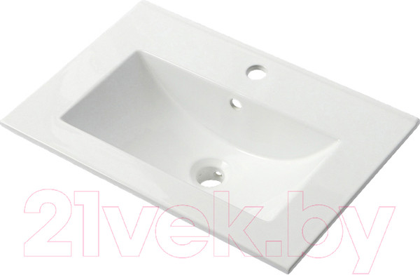 Изображение товара Тумба с умывальником ЗОВ Парма 70 / P70LA0MWMC1A-OL70 (аттик/белый матовый/алюминий)