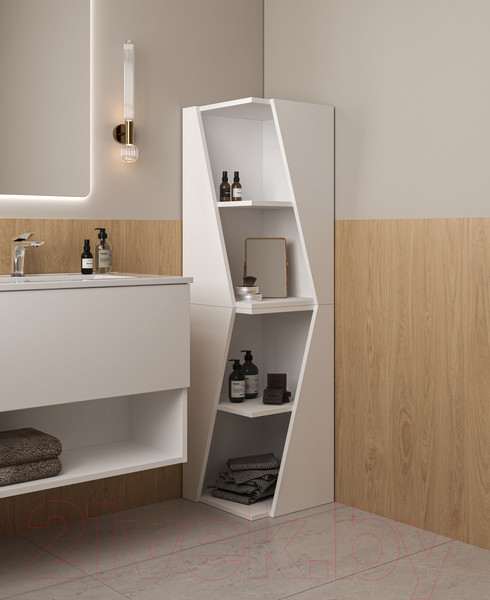 Изображение товара Тумба с умывальником ЗОВ Кито-2 100 / 2K100LW0MWM-OL100 (белый матовый)