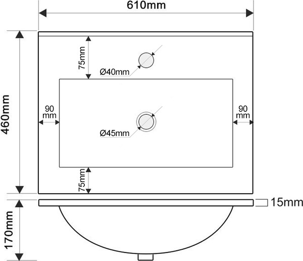 Изображение товара Тумба с умывальником ЗОВ Кито 60 / K60LA0MWM-OL60 (аттик/белый матовый)