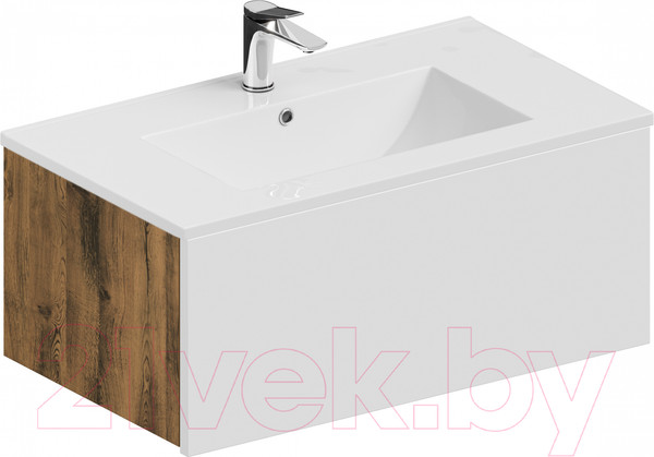 Изображение товара Тумба с умывальником ЗОВ Кито 60 / K60LA0MWM-OL60 (аттик/белый матовый)