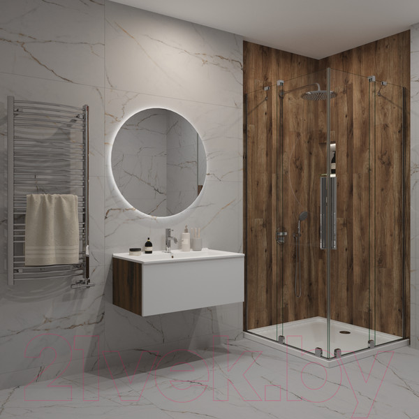 Изображение товара Тумба с умывальником ЗОВ Кито 70 / K70LA0MWM-OL70 (аттик/белый матовый)